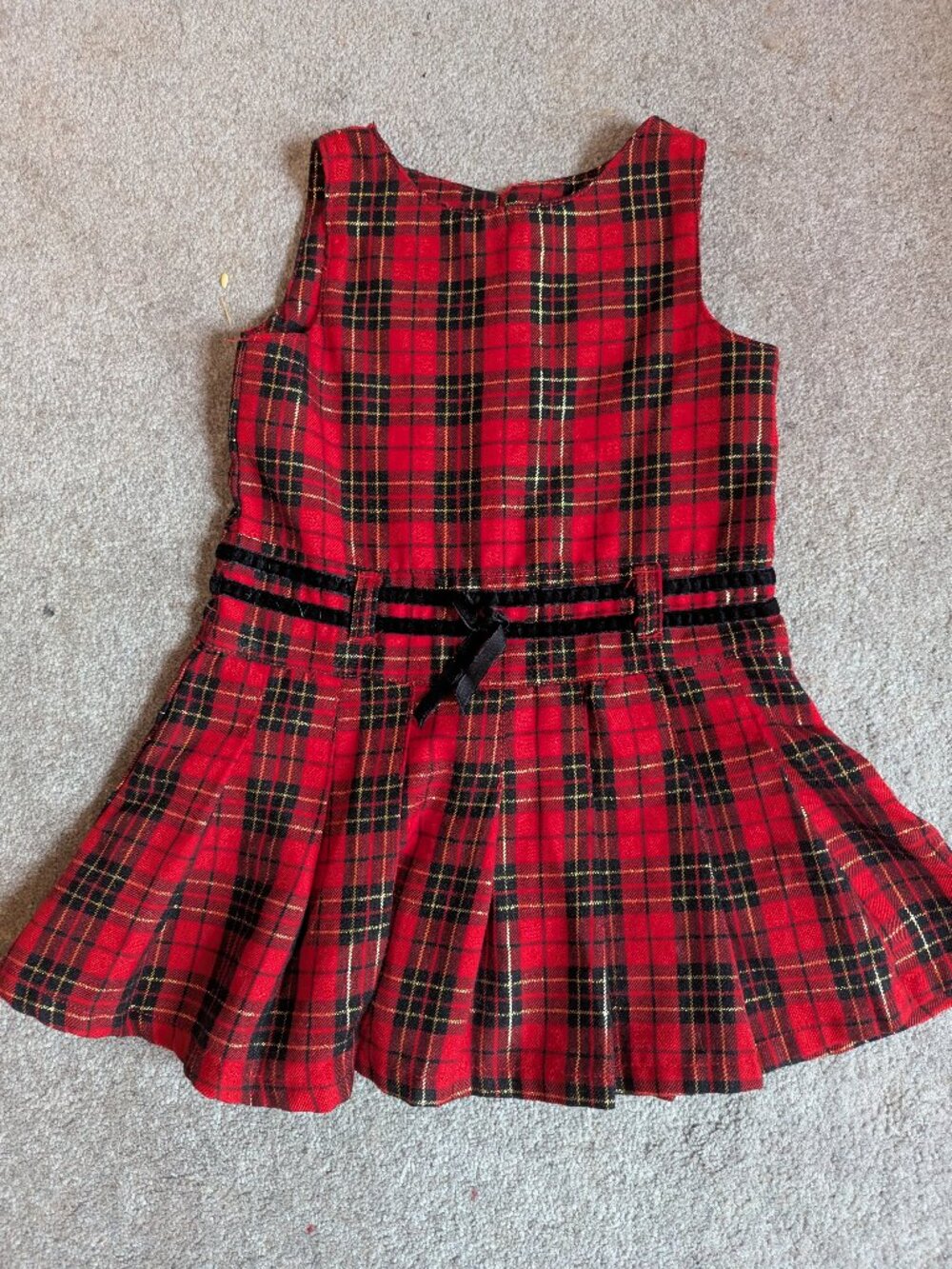 Wonder Kids Girls’ Red/Black Plaid Jumper – Size 24 Months